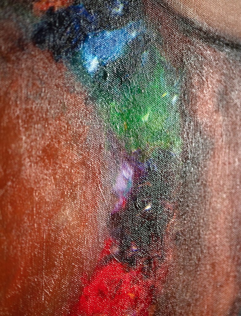 Texturado manual sobre lienzo en una impresión Fine Art